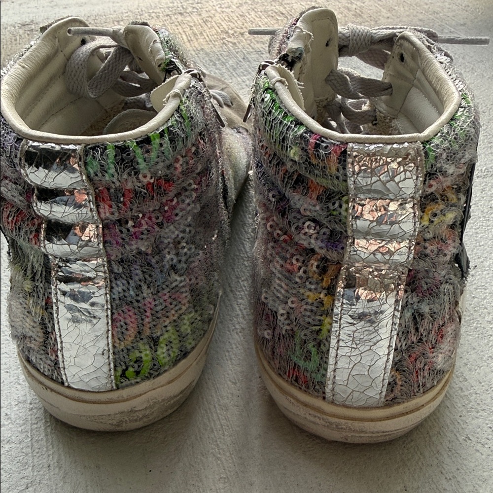 Golden Goose slide rainbow high top sneakers size 40 - Picture 3 of 14